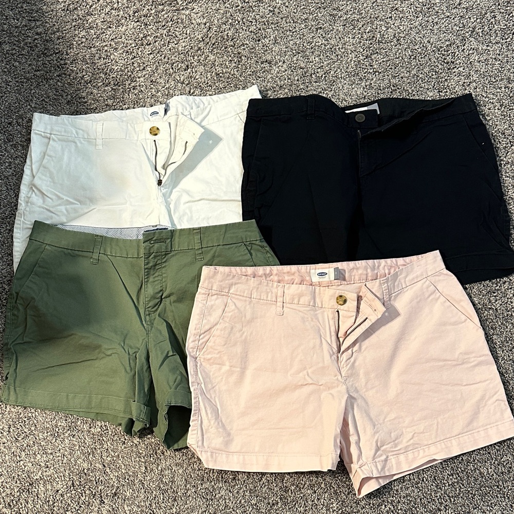 Old Navy Women's Shorts - Black, White, Green, Pink bundle